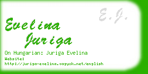 evelina juriga business card